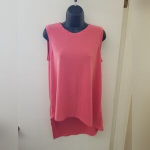 BCBGMAXAZRIA Karyn Pink Sleeveless High-Low Tunic - Size M